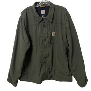 Carhartt Force Full Swing Green Work Wear Durable Outdoor Zipper Jacket